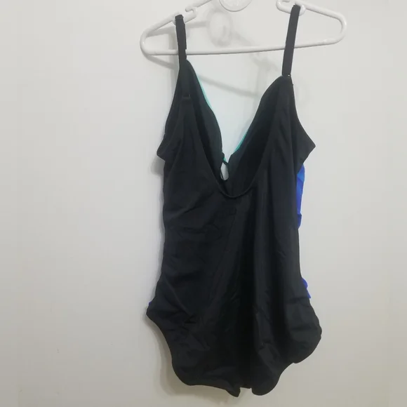 For warm vacations- EUC blue and black swimsuit - Picture 5 of 5